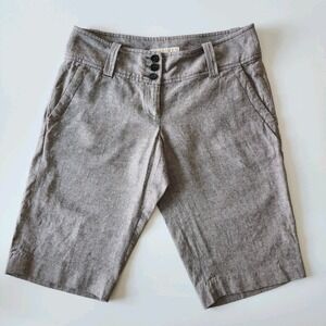 MICHAEL KORS Linen Blend Shorts Womens 4P 30" Waist Twill Preppy Academia Office